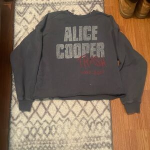 Alice Cooper Gray and Red Sweatshirt